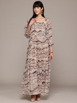 Label Ritu Kumar - Women Ecru Minara Long Dress