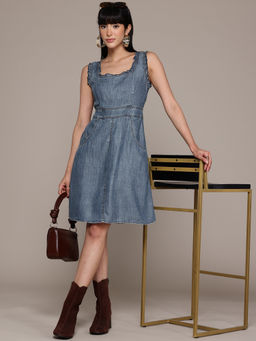 Label Ritu Kumar - Women Blue Jolene Denim Dress