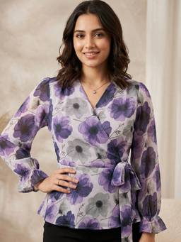 ANVI Be Yourself - Womens Chiffon Lavender Top