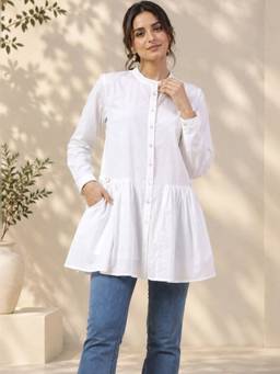 STIL-O-STITCH - Womens Cotton White Shirt