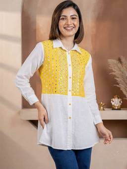 STIL-O-STITCH - Womens Cotton Yellow Top
