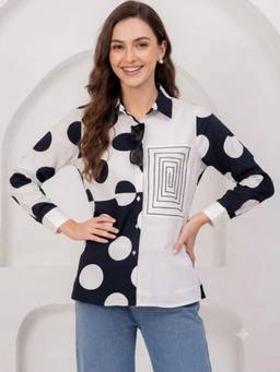 STIL-O-STITCH - Womens Cotton Black Shirt