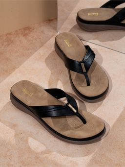 Inc.5 - Womens Black Casual Solid Round Toe Sandals