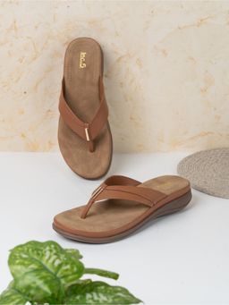 Inc.5 - Womens Tan Casual Solid Round Toe Sandals