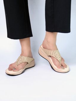 Monrow - Aleana Cream Platform Sandals