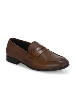 EGOSS - Aspeerio Nova Genuine Leather Formal Tan Loafers for Men