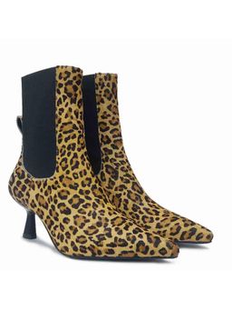 Saint G - Oriana Multi-Color Pony Hair Print Leather Chelsea Boots