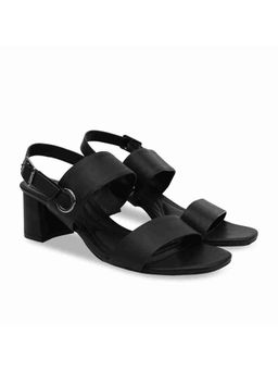 ROCIA - By Regal Black Women Daily Comfort Block Heel Sandals
