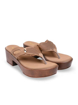 ROCIA - By Regal Brown Women Casual Block Heel Sandals