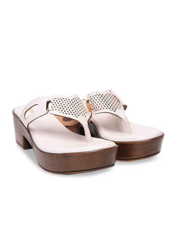 ROCIA - By Regal White Women Casual Block Heel Sandals