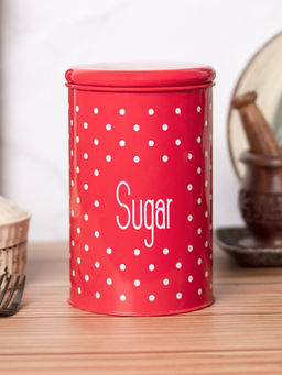 Voncasa - Stylish Red Sugar Jar