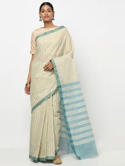 Fabindia - Cotton Woven Striped Sari