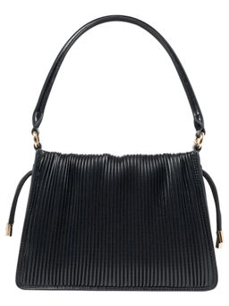 Forever New - Black Palmer Medium Pleat Handbag with Detachable Strap