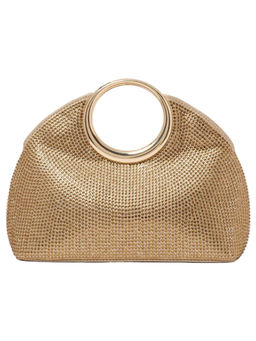 Forever New - Gold Rachel Round Handle Sparkle Clutch with Detachable Chain