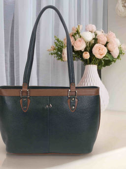 Metro - Women Green Casual Leather Solid Shoulder Bag