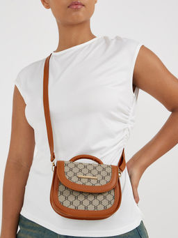Styli - Brown Women Printed Sling Bag
