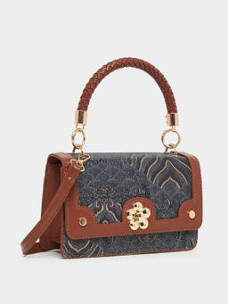 Styli - Blue Women Abstract Printed Sling Bag