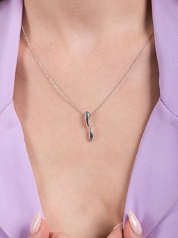 Velvet Imperial - 925 Sterling Silver Accent Twisted Pendant