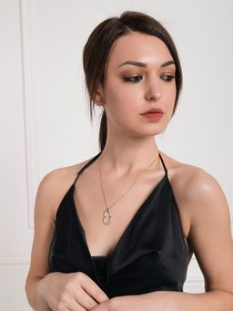 Velvet Imperial - 18K Gold Plated Forever Linked Mother Of Pearl Pendant