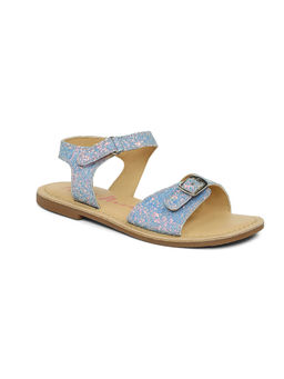 Aria Nica - Girls Blue Embellished Open Toe Casual Sandals