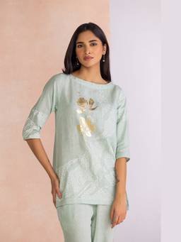 Kaveri - Green Aurora Mona Top