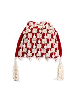 A Clutch Story - Rubysome Pearl Tassel Handembroidered Potli