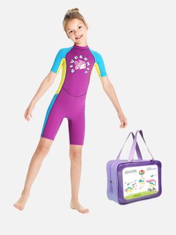 Little Surprise Box - Little Surprise Box,Knee Dive Mauve Mermaid Swimwear UPF50+,With Free Wash Bag
