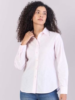 Powersutra - Baby Pink Soft Linen Long Sleeve Shirt