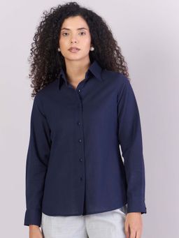 Powersutra - Navy Blue Lightweight Pure Cotton Shirt