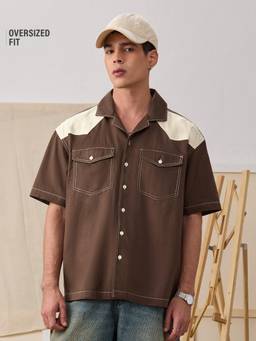The Souled Store - TSS Originals Nutmeg Men Oversized Shirt - Brown
