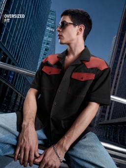 The Souled Store - TSS Originals Sangria Men Oversized Shirt - Black