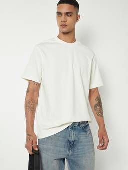 max - Men Solid T-shirt - White
