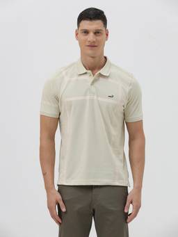 Crocodile - Mens Striper Casual Wear Polo T-shirt - Green