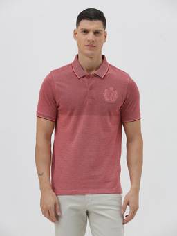 Crocodile - Mens Solid Polo Casual Wear Polo T-shirt - Maroon