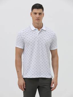 Crocodile - Mens All Over Printed Casual Wear Polo T-shirt