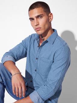 max - Regular Fit Polo T-shirt Print Casual - Blue