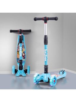 BAYBEE - Blue 3 Wheel Smart Kick Foldable Skate Scooter