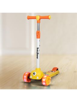 BAYBEE - Yellow 3 Wheel & Height Adjustable Skate Scooter