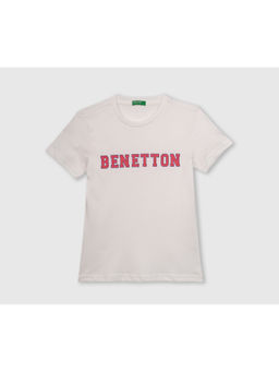 United Colors of Benetton - Graphic T-shirt- Off White