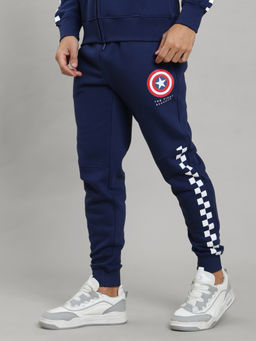 Free Authority - Captain America Solid Regular Fit Joggers Blue