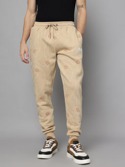 Free Authority - Naruto Printed Regular Fit Joggers Beige