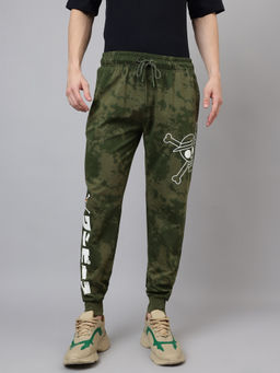 Free Authority - One Piece Printed Regular Fit Joggers Olive