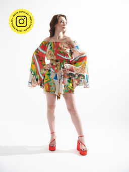 CINCIN Fashion - Orange Philip Playsuit
