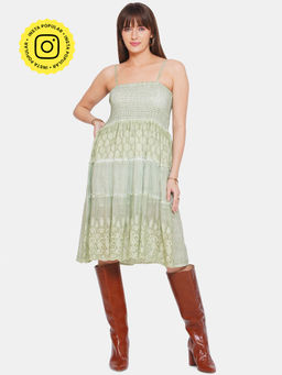 CINCIN Fashion - Smoky Strappy Tiered Dress