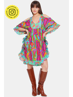 CINCIN Fashion - Cold Shoulder Short Dress