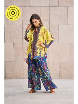 CINCIN Fashion - Printed Long Top with Wide Leg Palazzo (Set of 2)