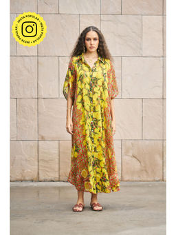 CINCIN Fashion - Citrus Breeze Midi Shirt Dress