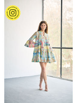 CINCIN Fashion - Multicolour Poplin Printed Mini Dress