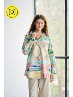 CINCIN Fashion - Multicolour Poplin Printed Shirt