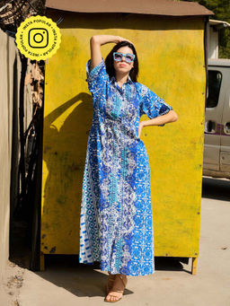 CINCIN Fashion - Ocean Mosaic Maxi Dress